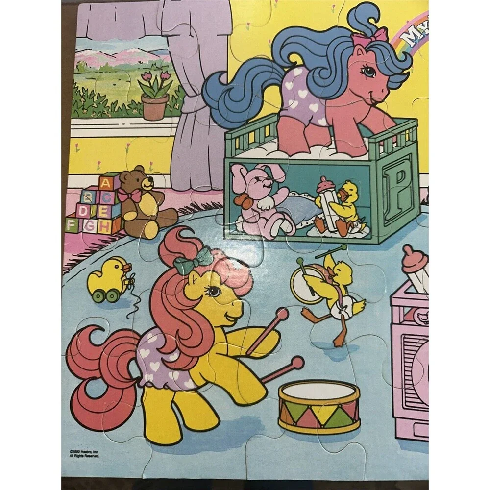 Vintage My Little Pony Baby Puzzle 24 Pcs 1990 Hasbro Collectible MLP complete